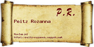 Peitz Rozanna névjegykártya